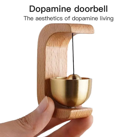 Magnetic Copper Wind-bell with Beech Wood and Brass-2