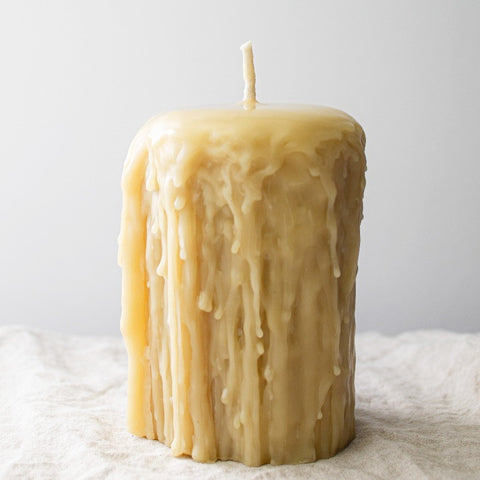 Beeswax Pillar Candle | Gothic | 14cm-0