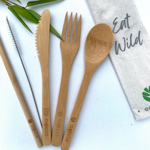 Reusable Bamboo Cutlery Set | Eco-Friendly Travel Utensils-2