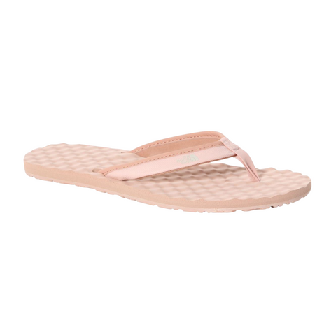 Women The North Face Base Camp Mini Ii Flip-Flops Crème Pink Thongs-1