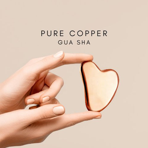Pure Copper Gua Sha Tool Facial Massager Guasha Board Face Body Natural Massage-0