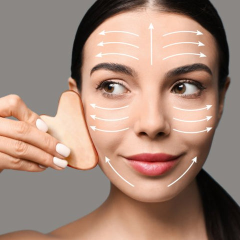 Pure Copper Gua Sha Tool Facial Massager Guasha Board Face Body Natural Massage-1